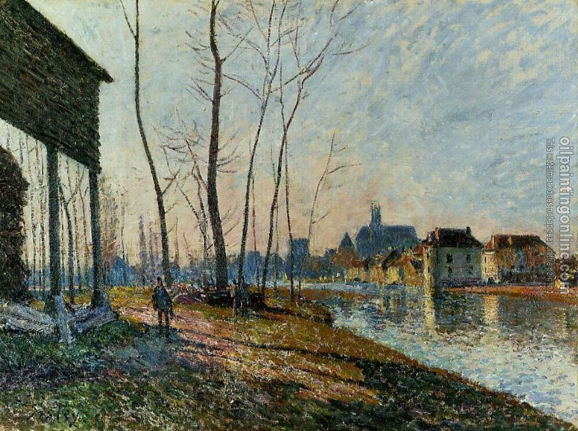 Sisley, Alfred - February Morning at Moret-sur-Loing